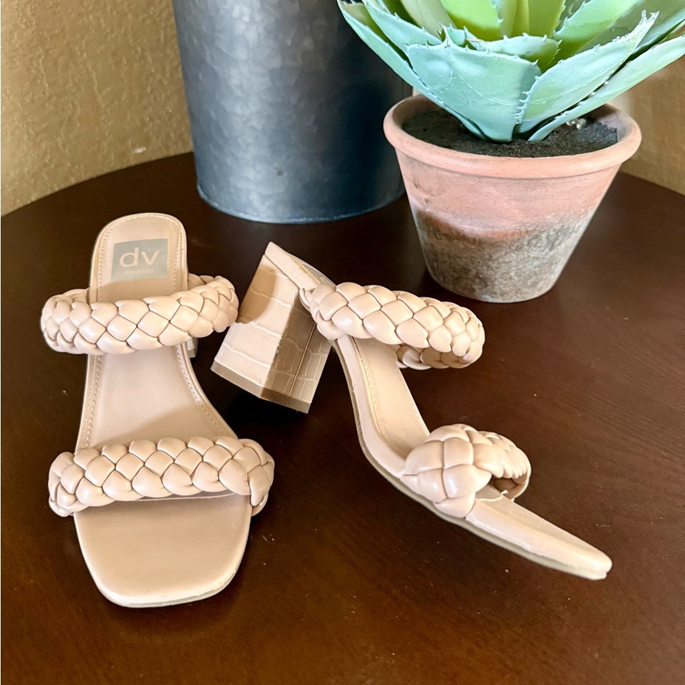 DV by Dolce Vita Women's Braided Cream Heels